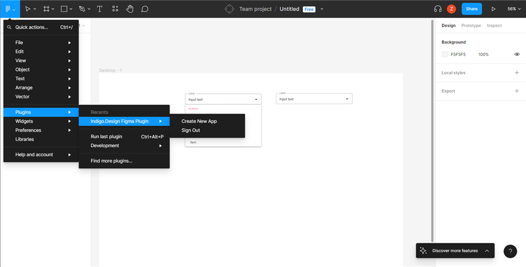 Install Indigo.Design Plugin in Figma