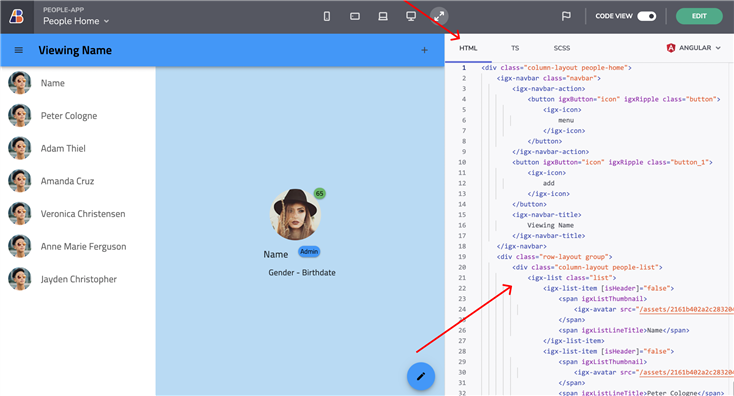 sketch to code preview in App Bulder