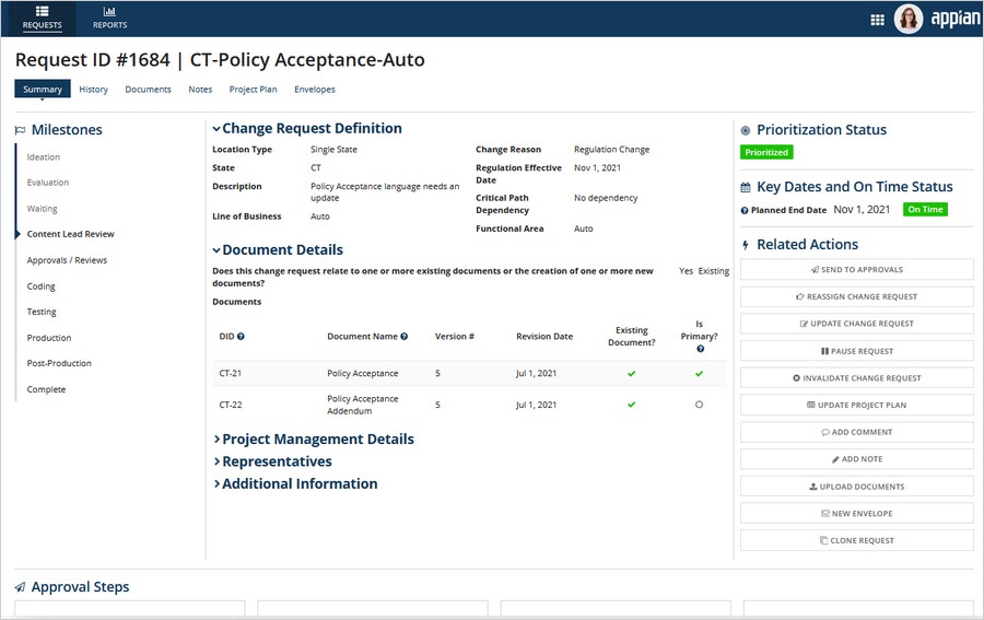 Plataforma Appian de bajo código