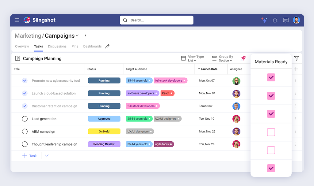 New Release: Enhanced Project Management Capabilities in Slingshot