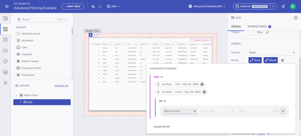 App Builder Release: Initial Advanced Filtering, New AI Chat UI, & Query Builder