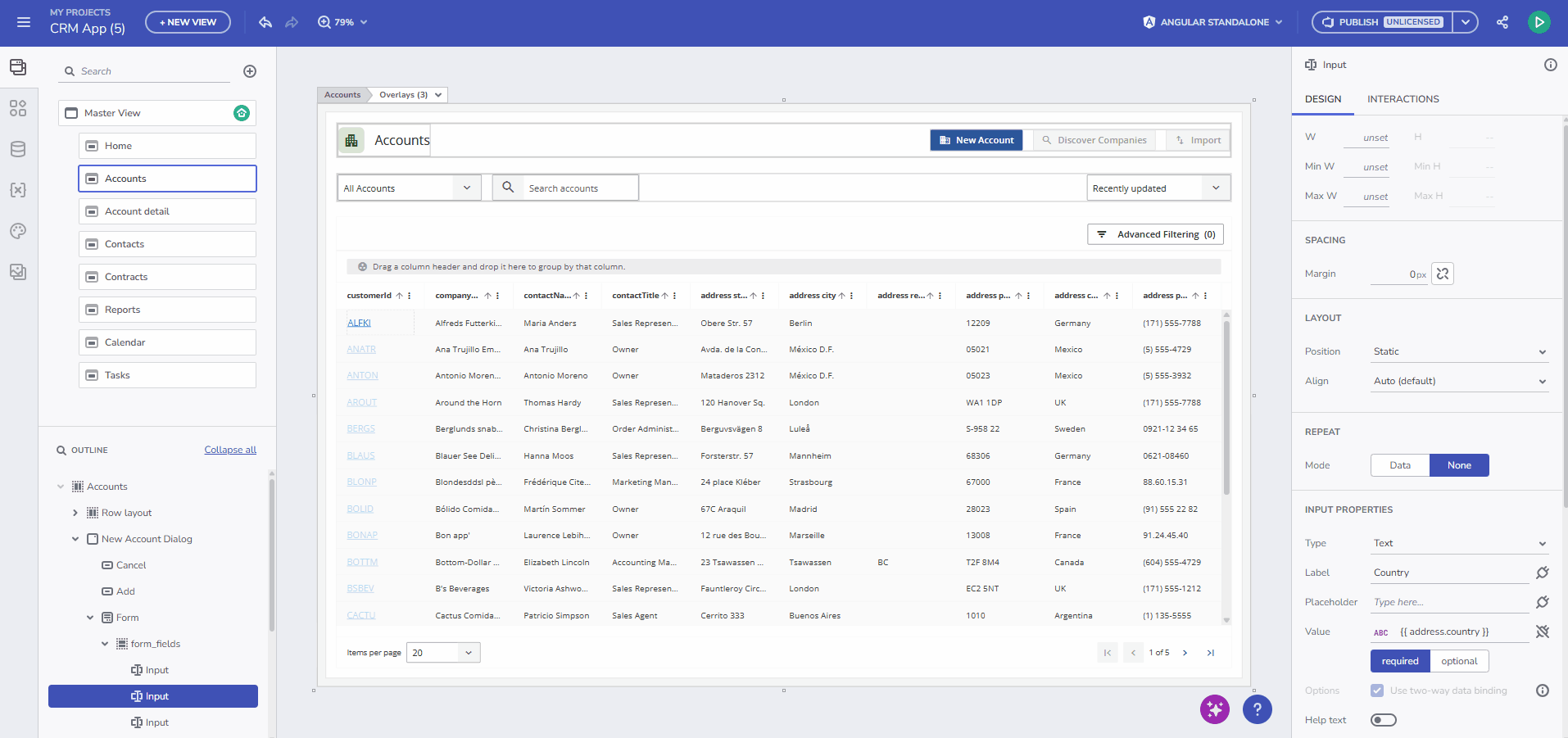 Validations for Form, Grid and standalone inputs