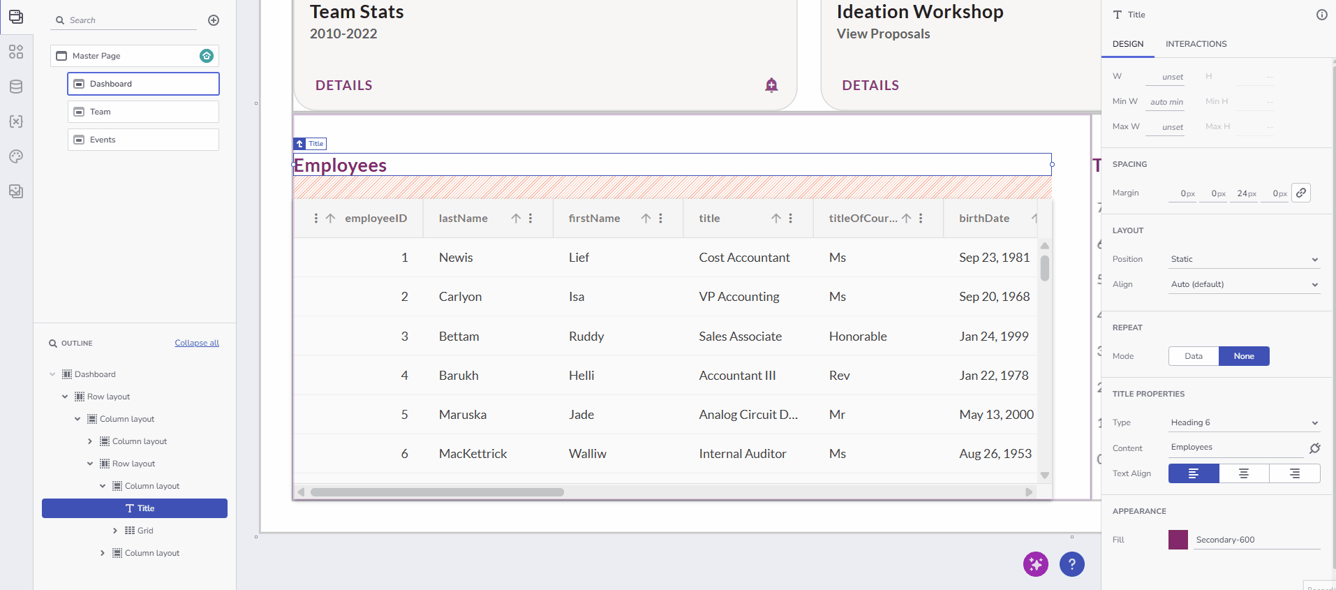 Multi-column headers and Collapsible column groups
