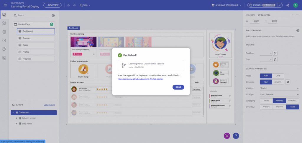 Publicando aplicativo no GitHub